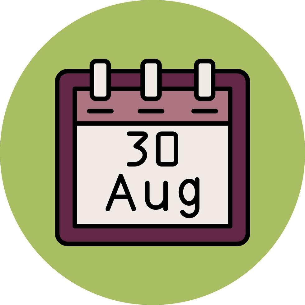 August 30 Vector Icon