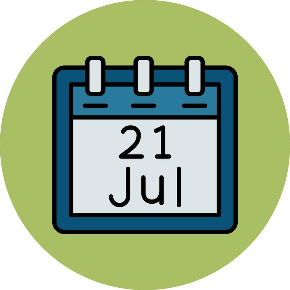 July 21 Vector Icon