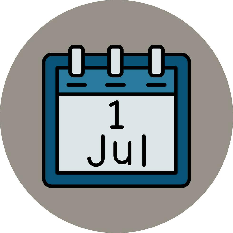 July 1 Vector Icon