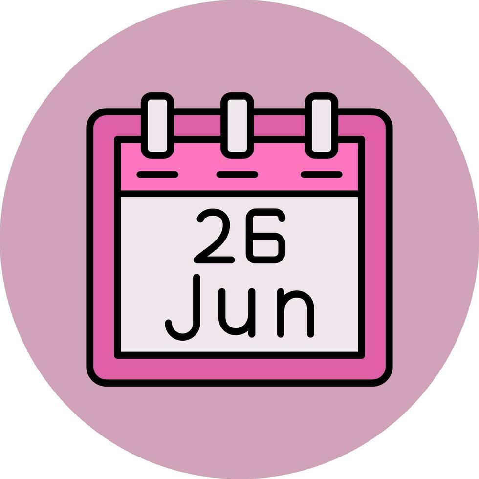 June 26 Vector Icon