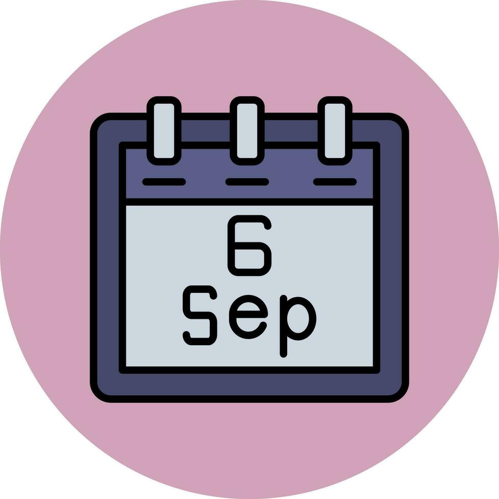 September 6 Vector Icon