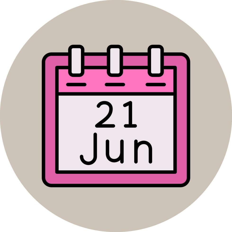 June 21 Vector Icon