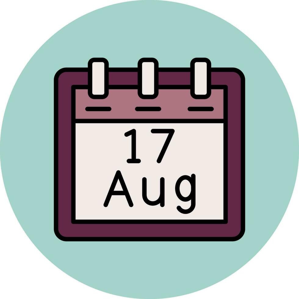 August 17 Vector Icon