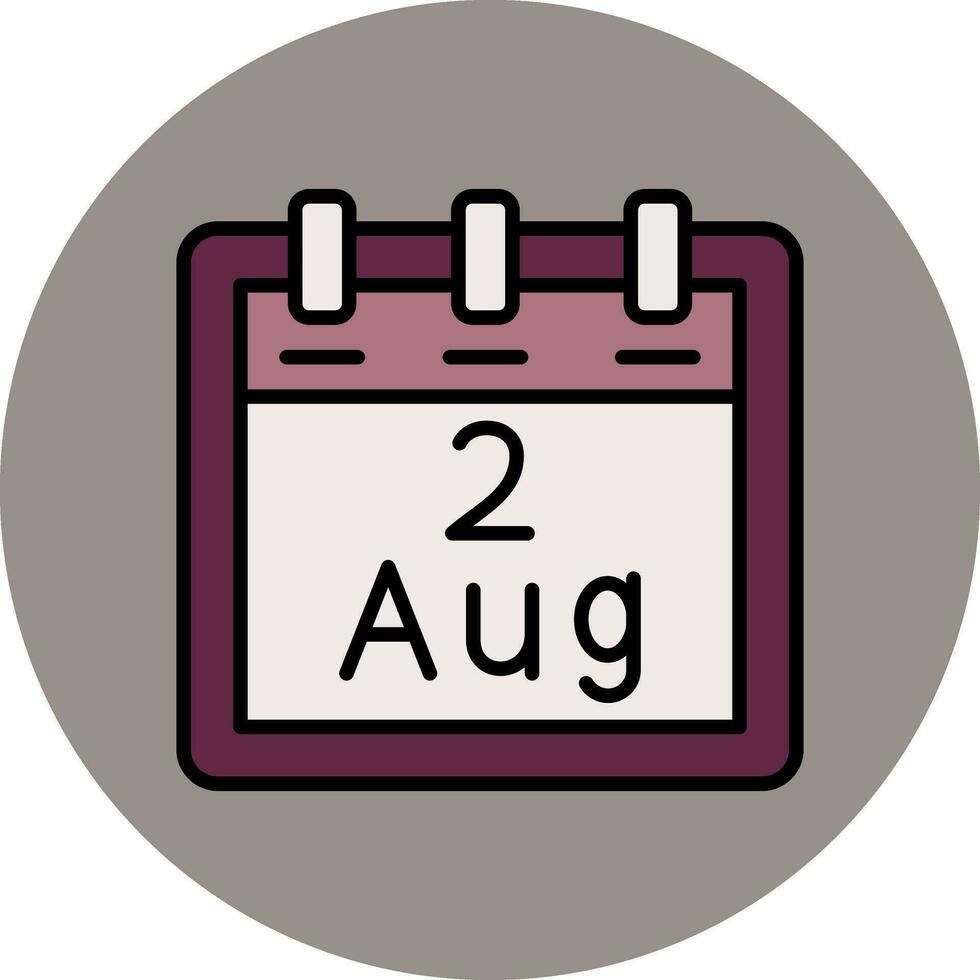 August 2 Vector Icon