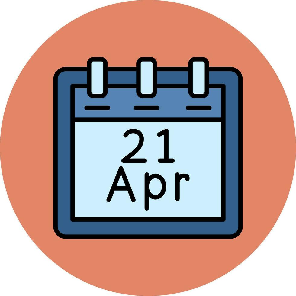 April  21 Vector Icon