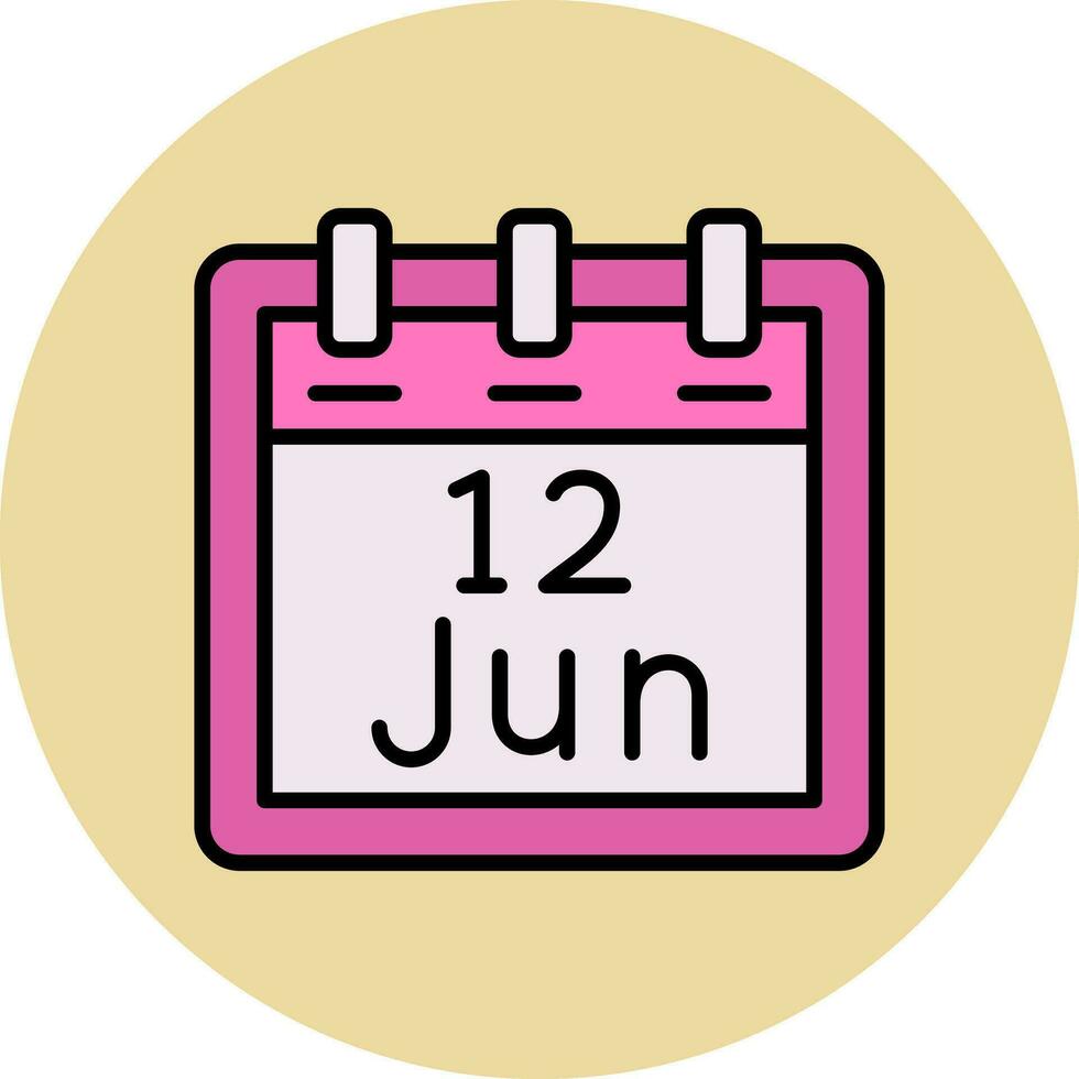 June 12 Vector Icon