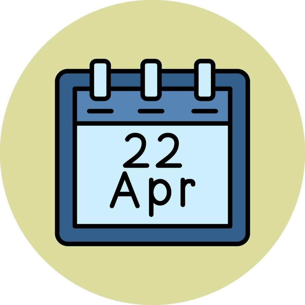 April 22 Vector Icon