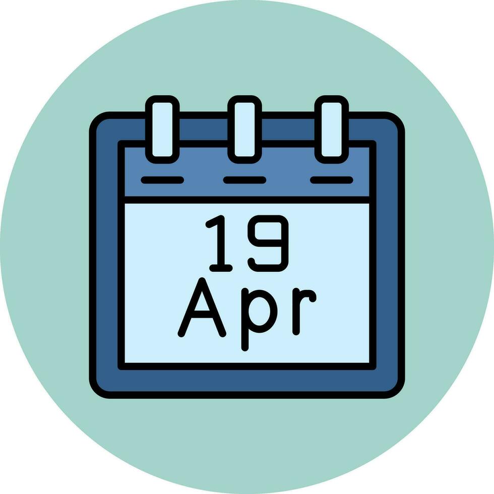 April 19 Vector Icon