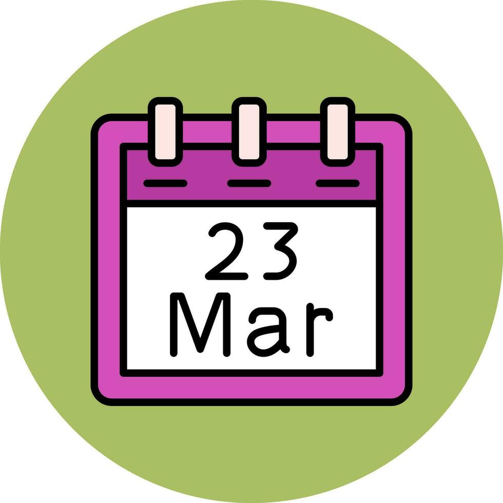 March 23 Vector Icon