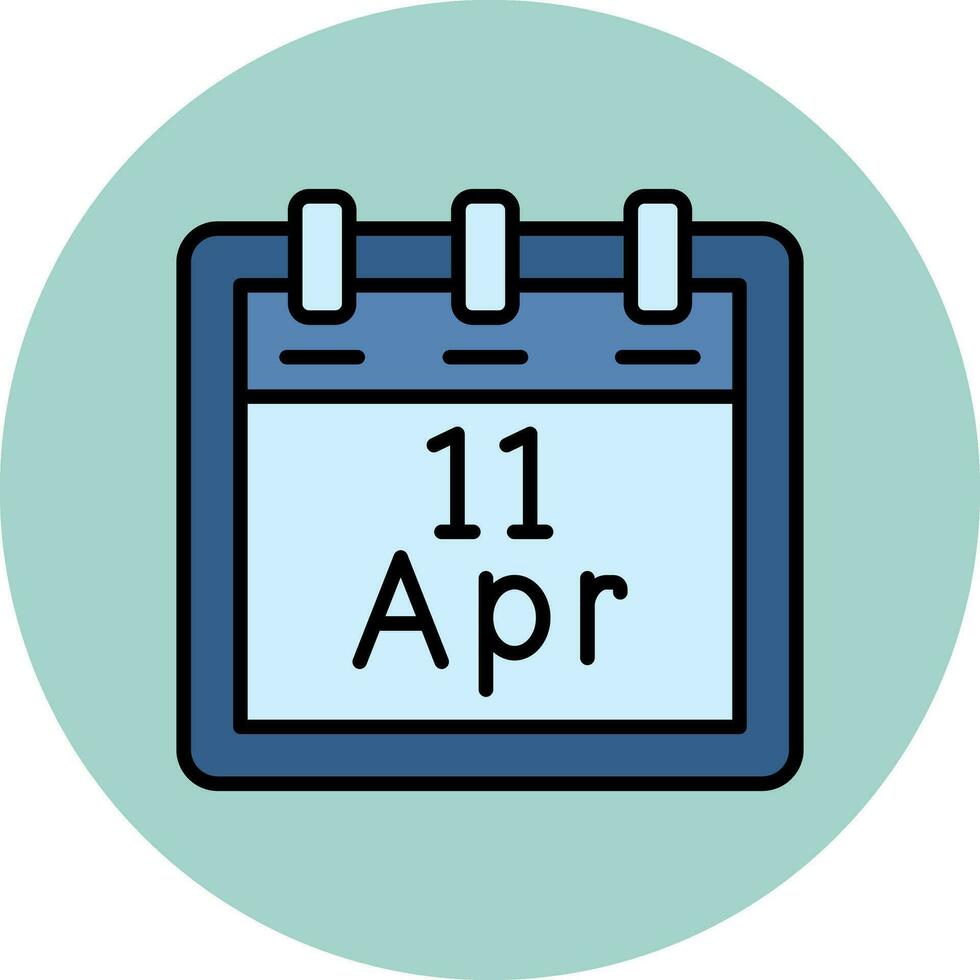 abril 11 vector icono