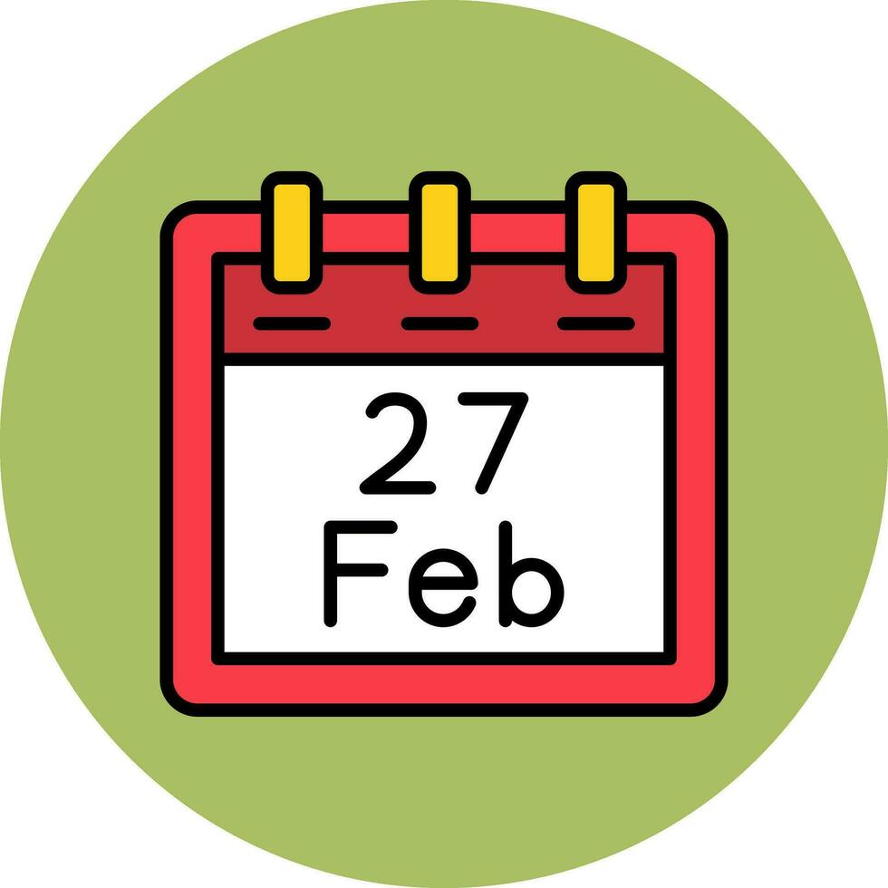 February 27 Vector Icon