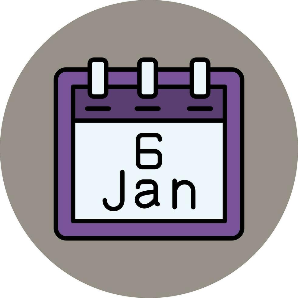 January 6 Vector Icon