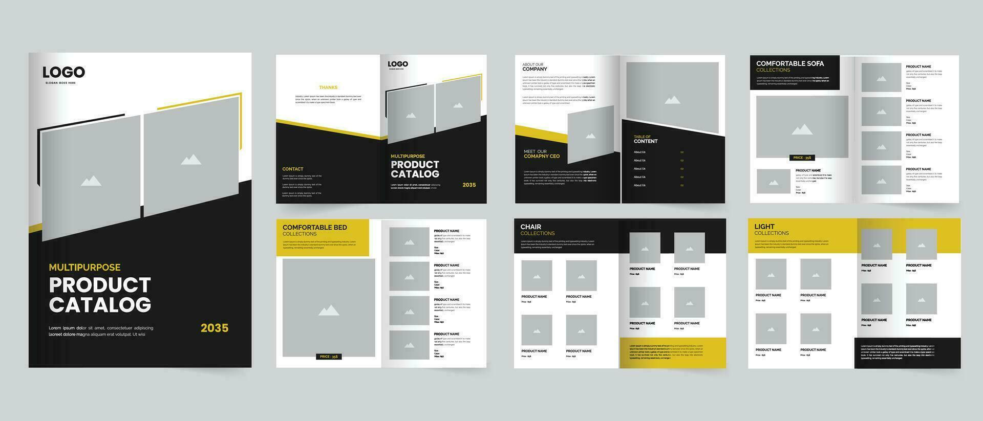 product catalog design vector or catalogue design template