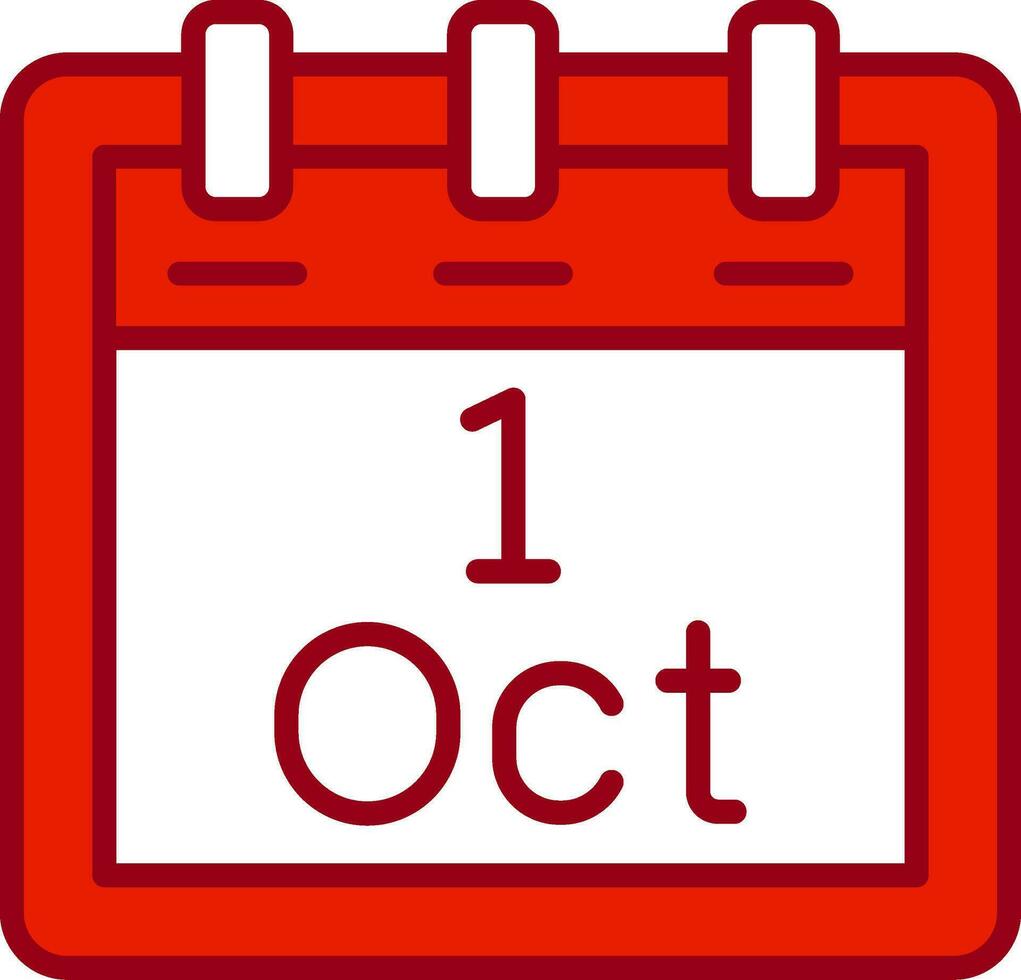 October 1 Vector Icon