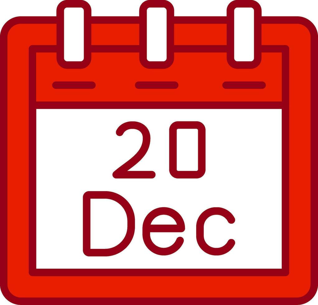 December 20 Vector Icon