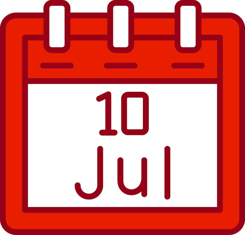 July 10 Vector Icon