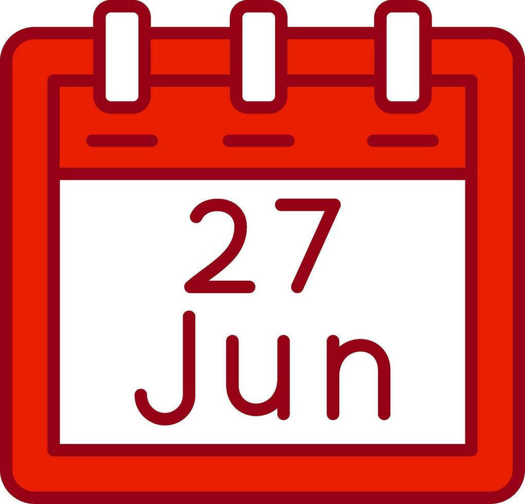 June 27 Vector Icon