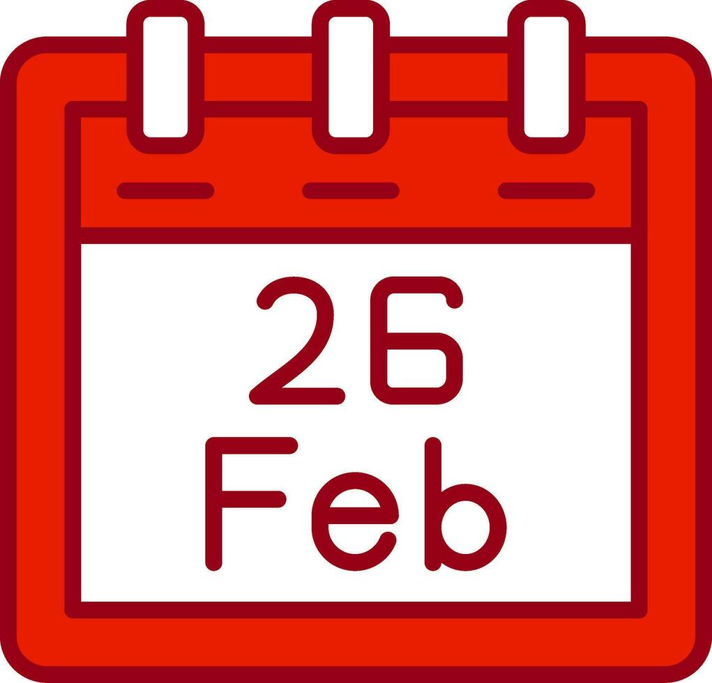 February 26 Vector Icon