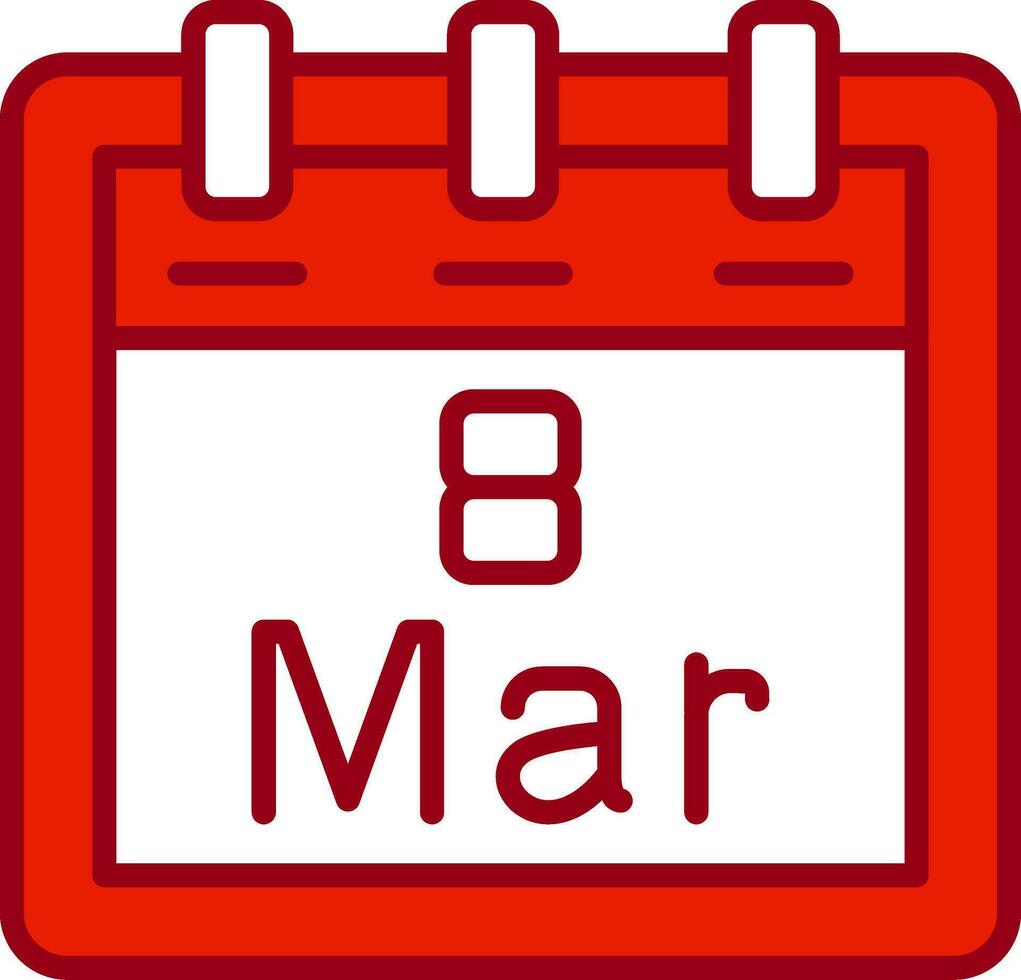 marzo 8 vector icono