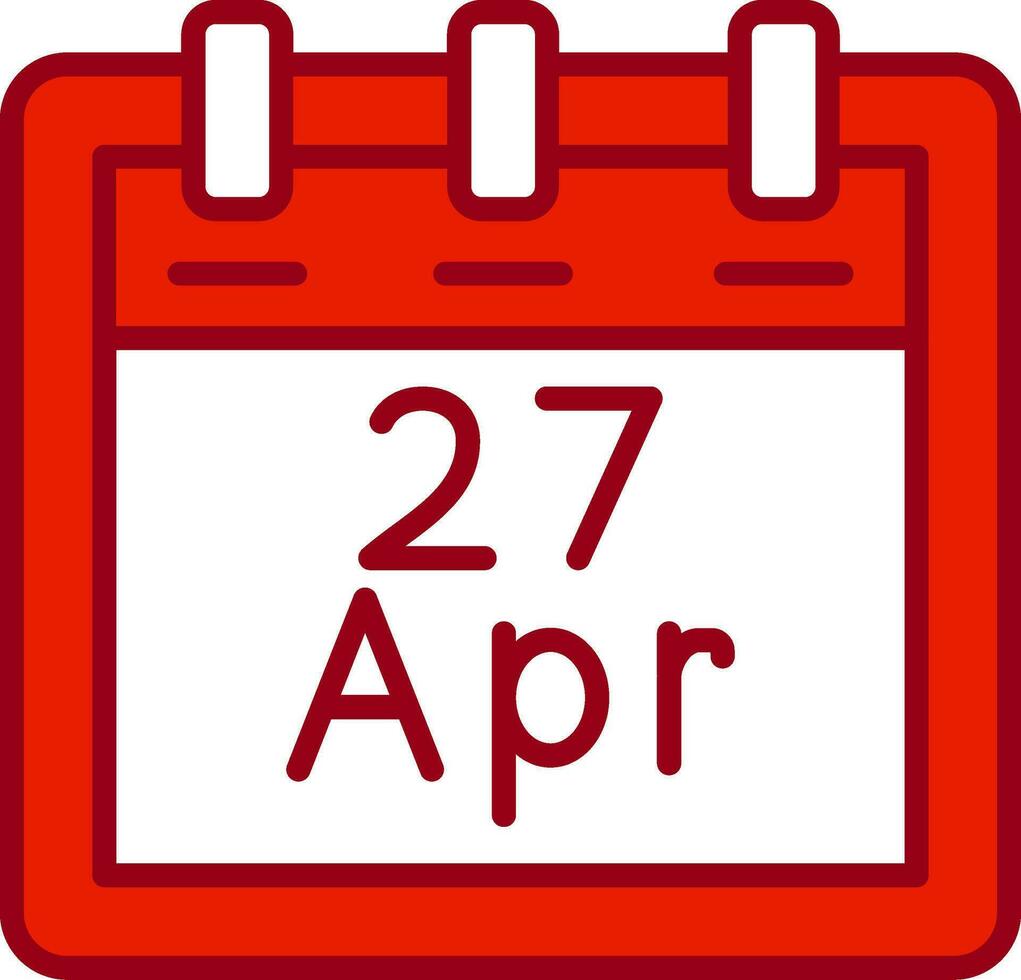 abril 27 vector icono