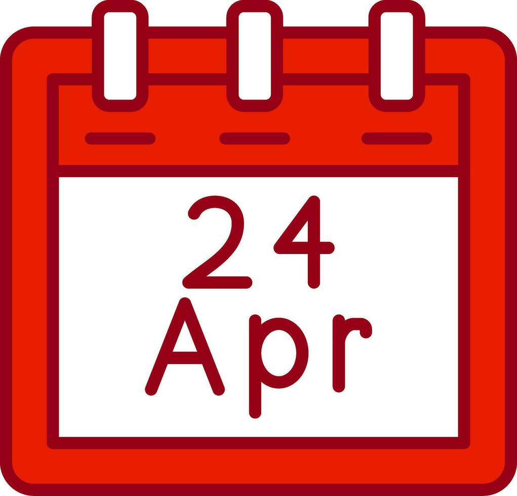 April 24 Vector Icon