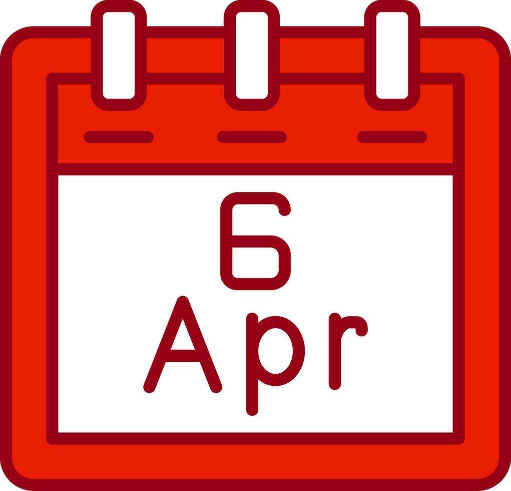 April 6 Vector Icon