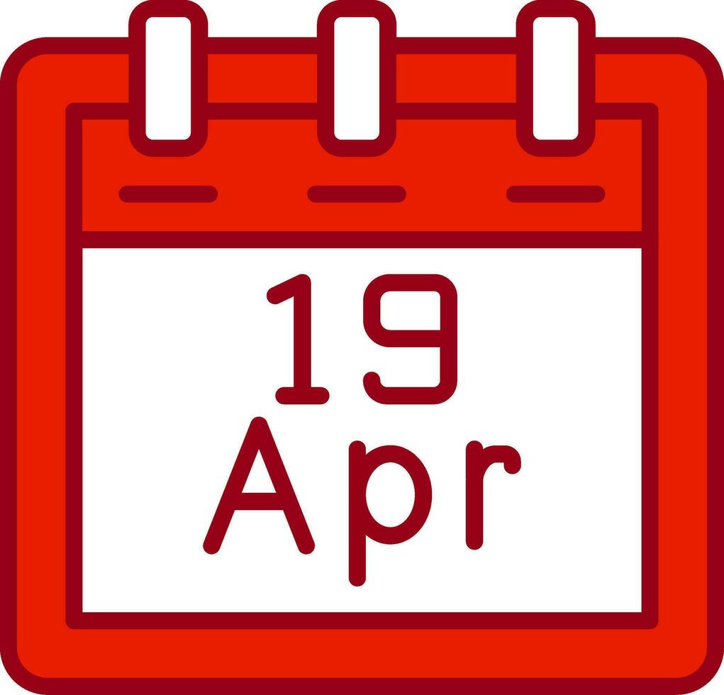April 19 Vector Icon