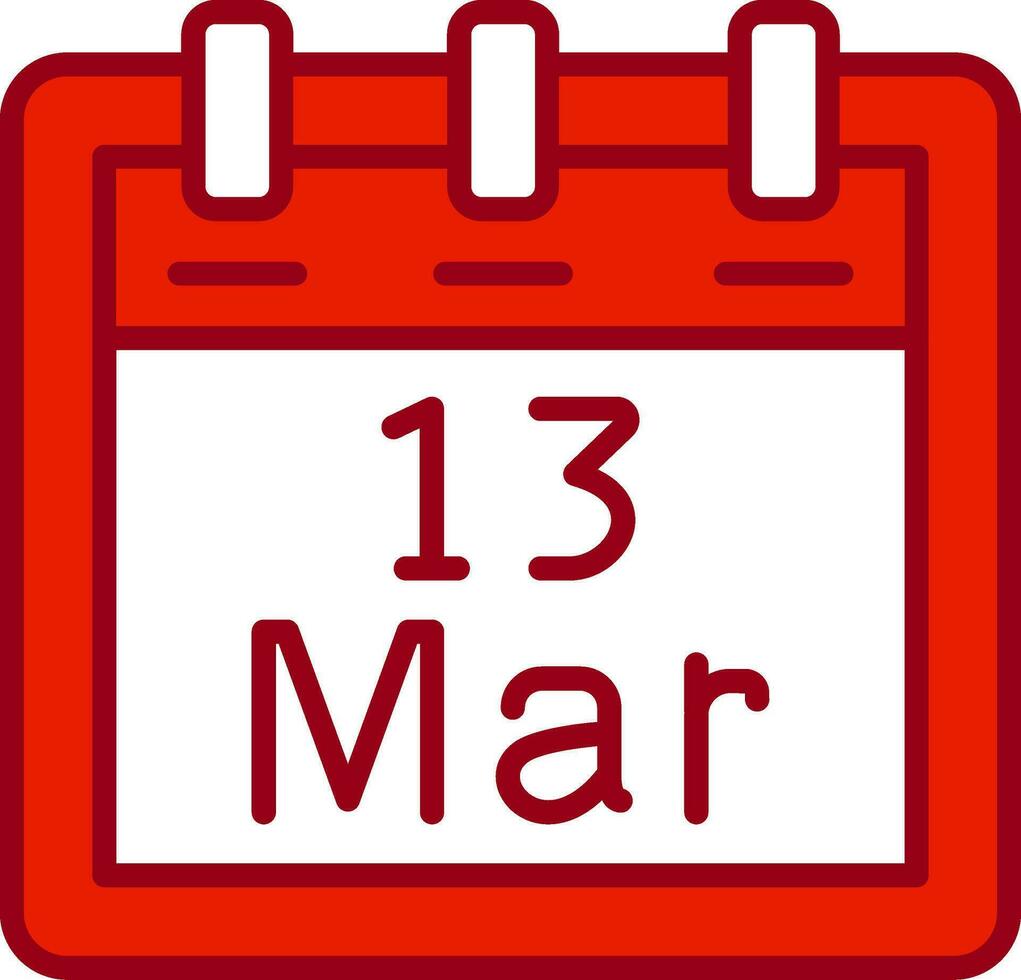 March 13 Vector Icon