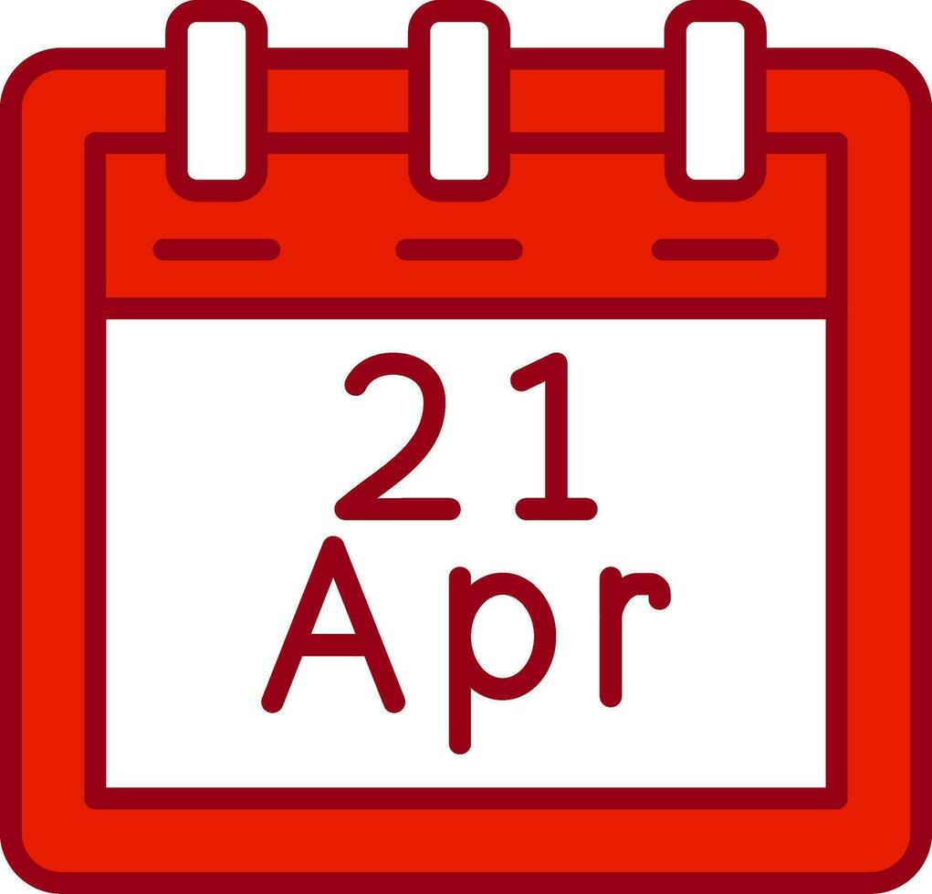 April  21 Vector Icon