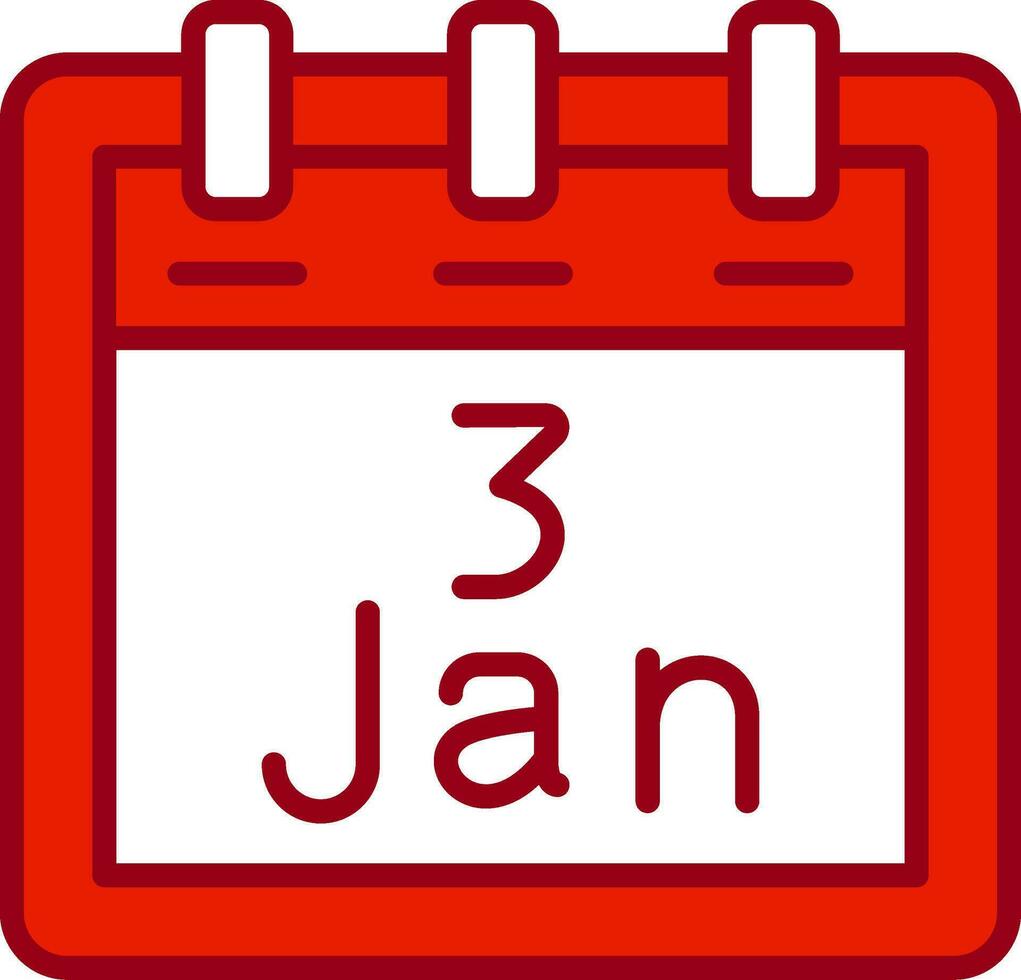 January 3 Vector Icon