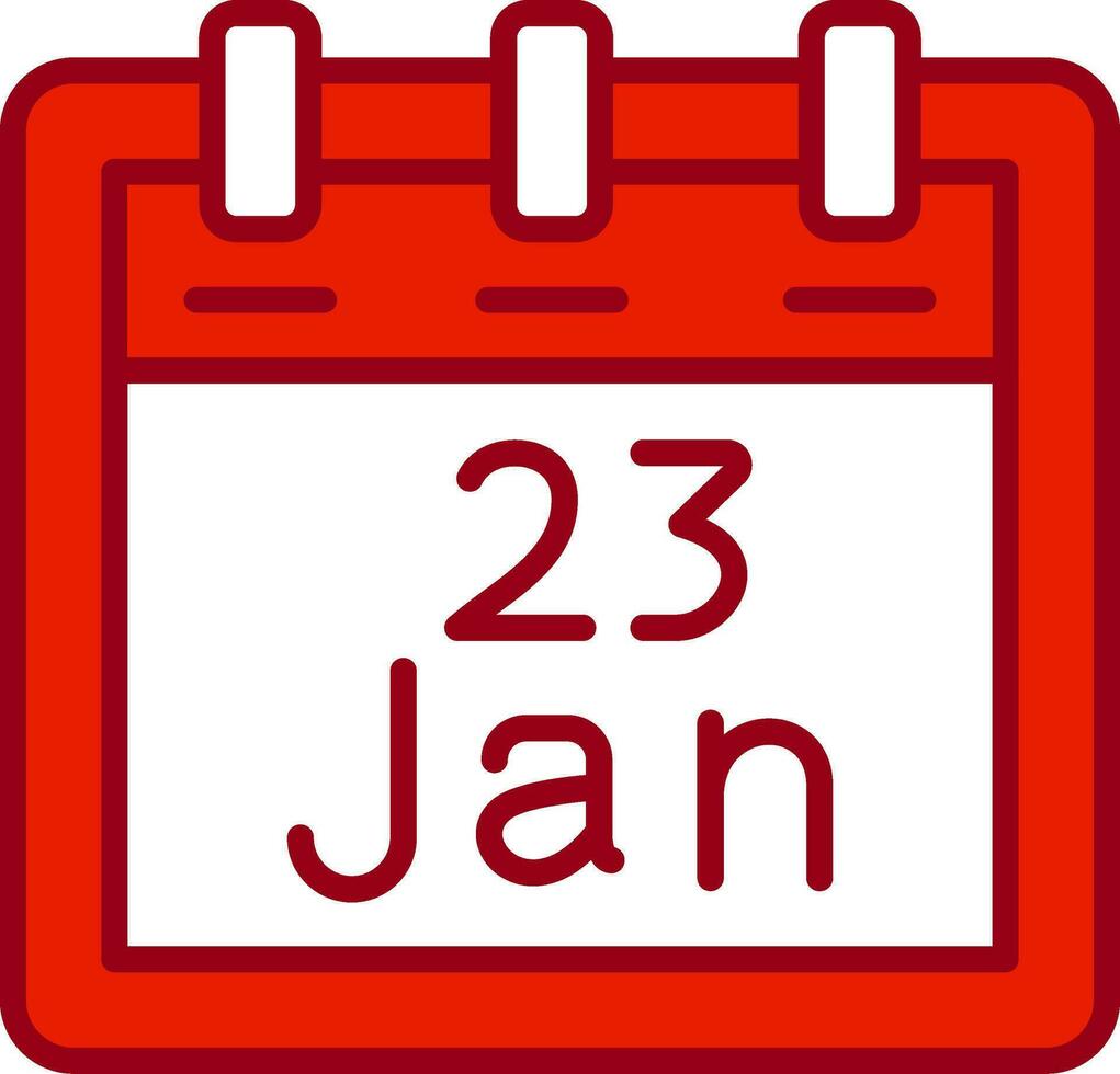 January 23 Vector Icon