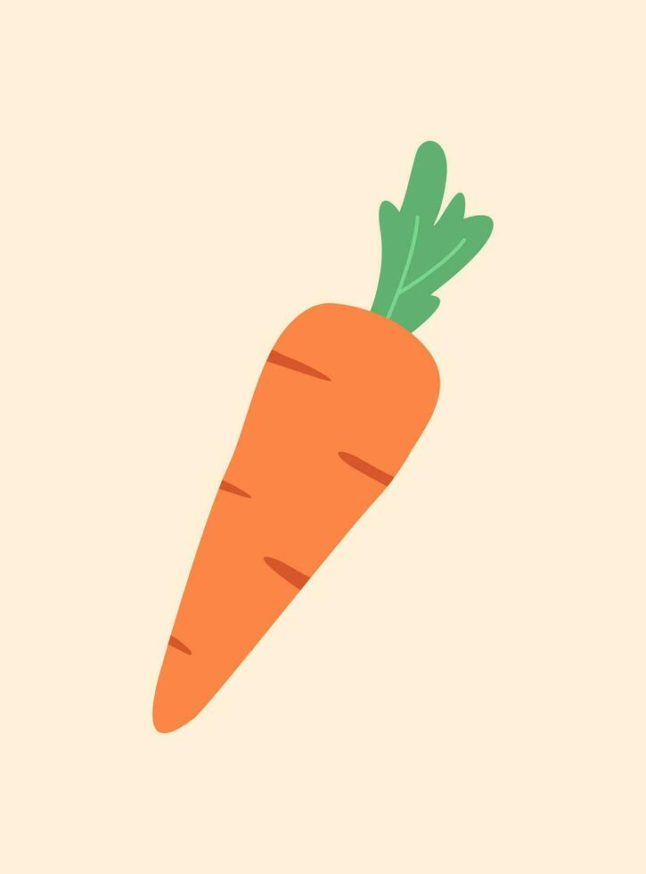 carrot icon flat design vector illustration