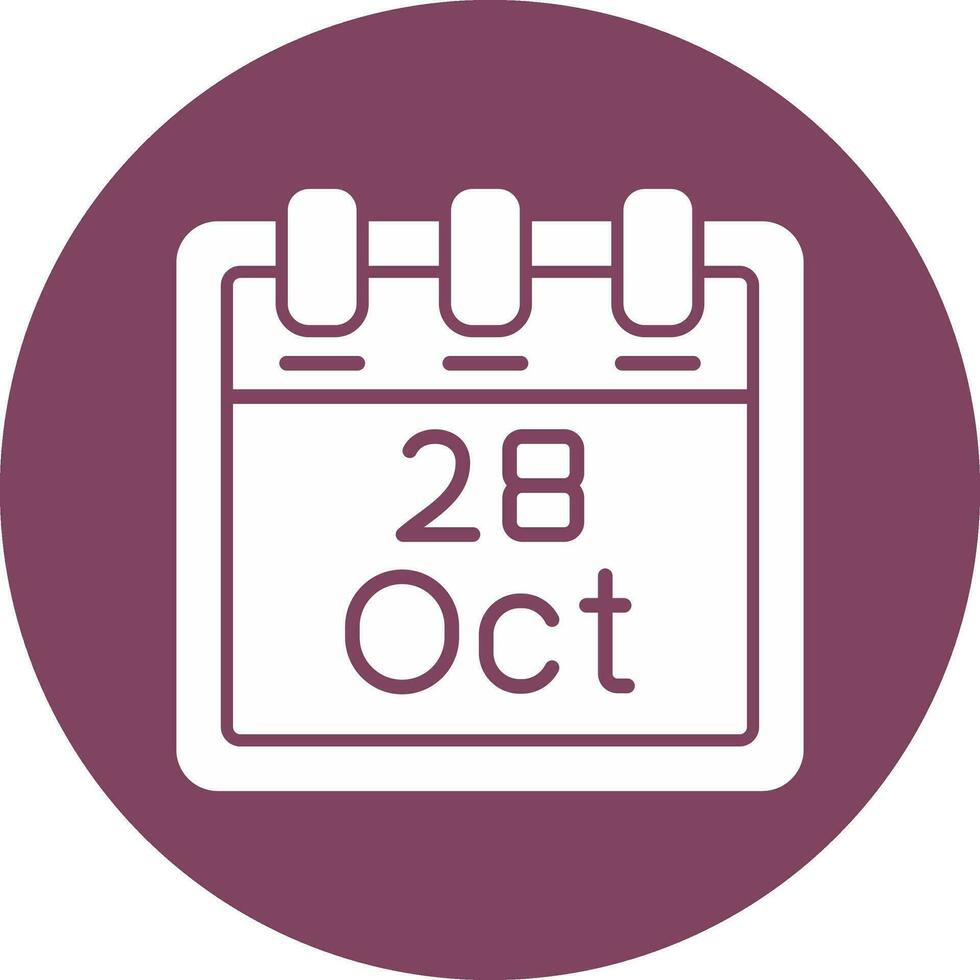 October 28 Vector Icon