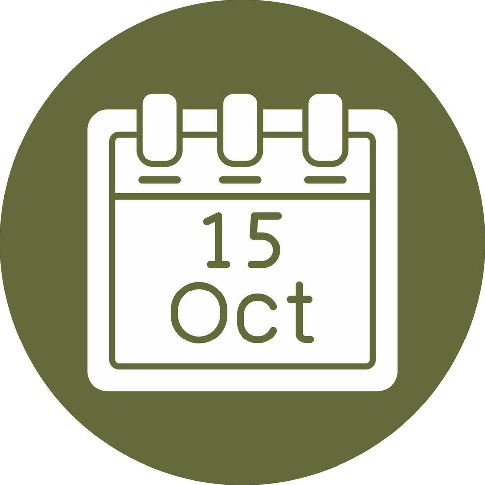 October 15 Vector Icon