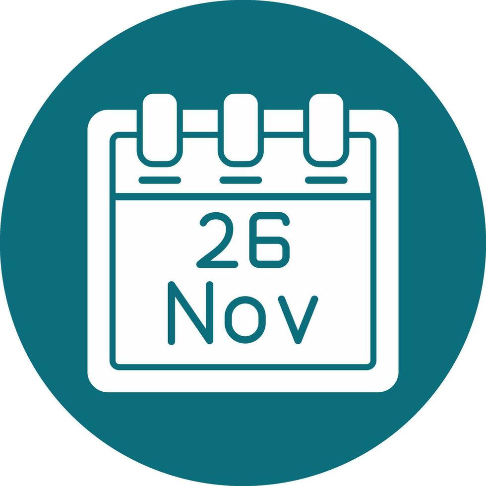 November 26 Vector Icon