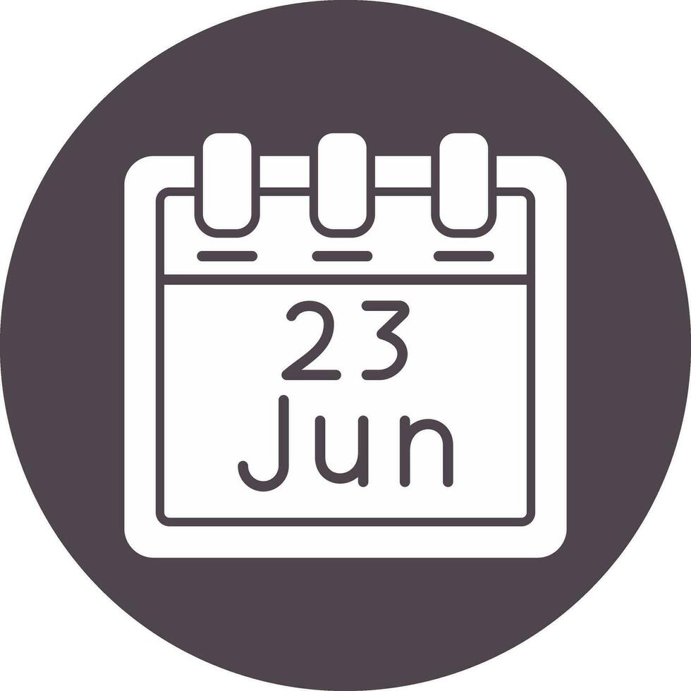 June 23 Vector Icon