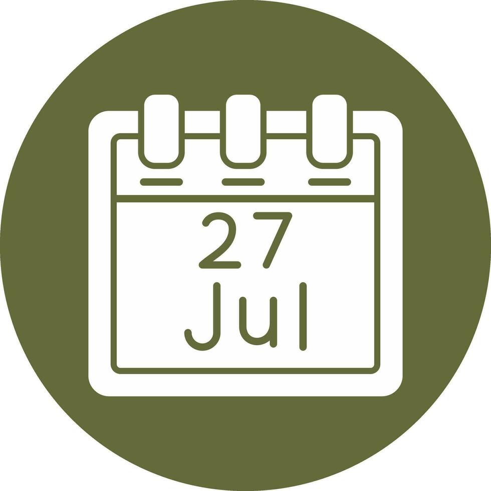 July 27 Vector Icon