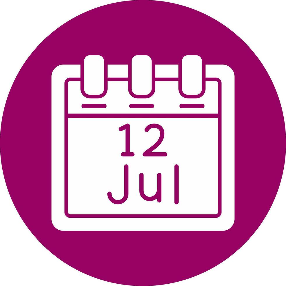 July 12 Vector Icon