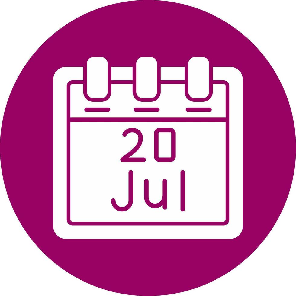 July 20 Vector Icon
