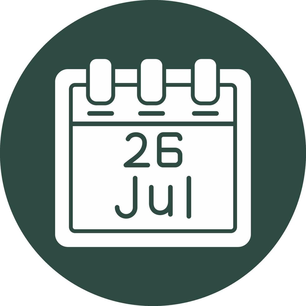 July 26 Vector Icon
