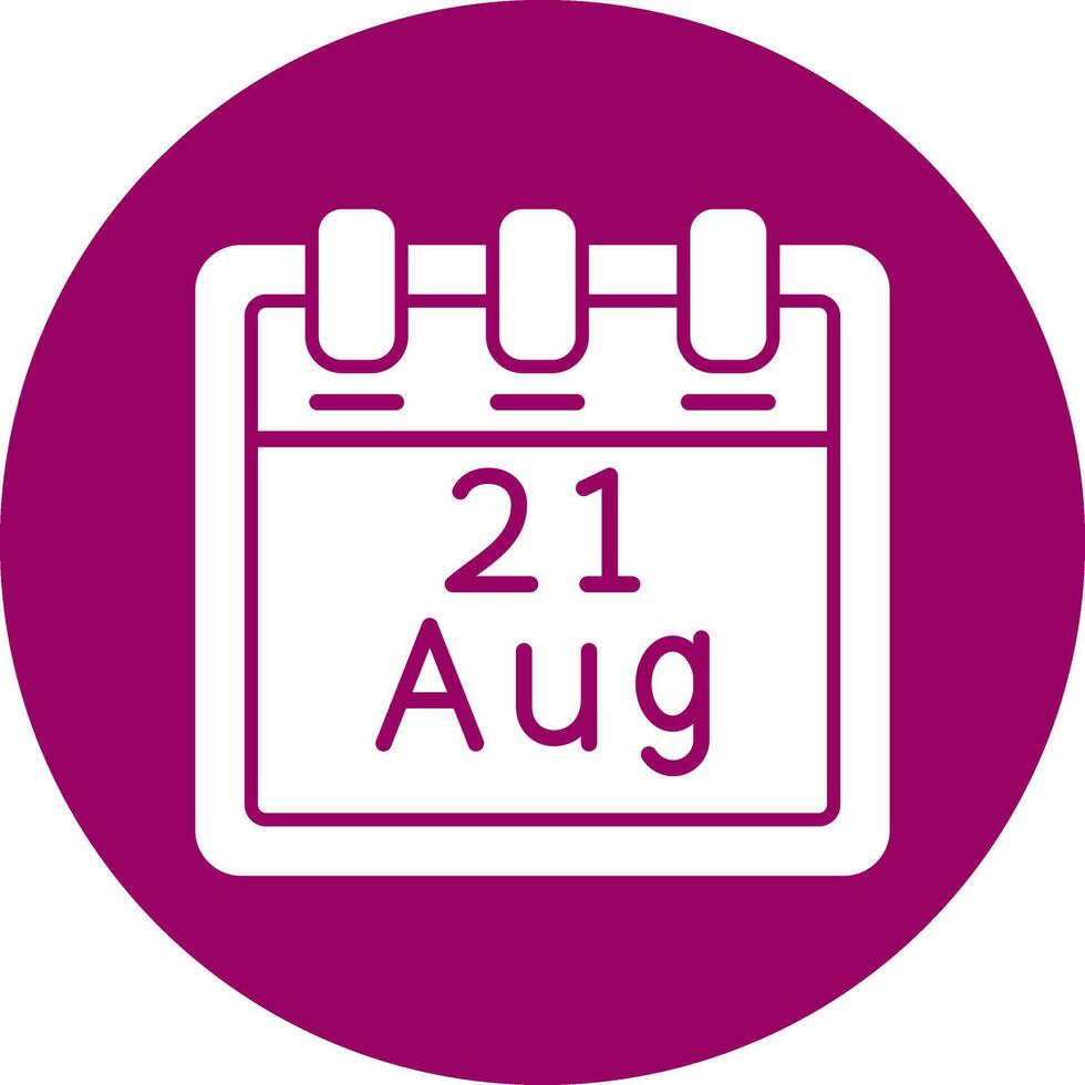 August 21 Vector Icon