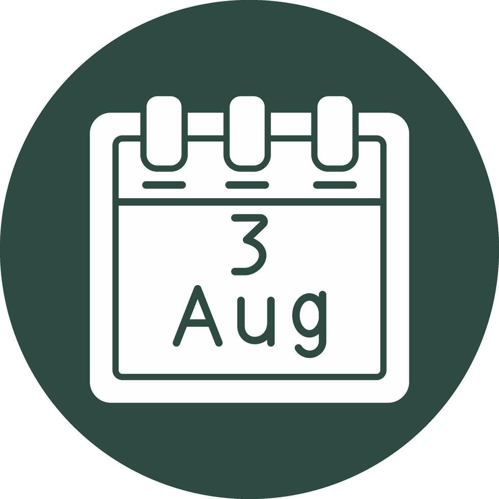 August 3 Vector Icon
