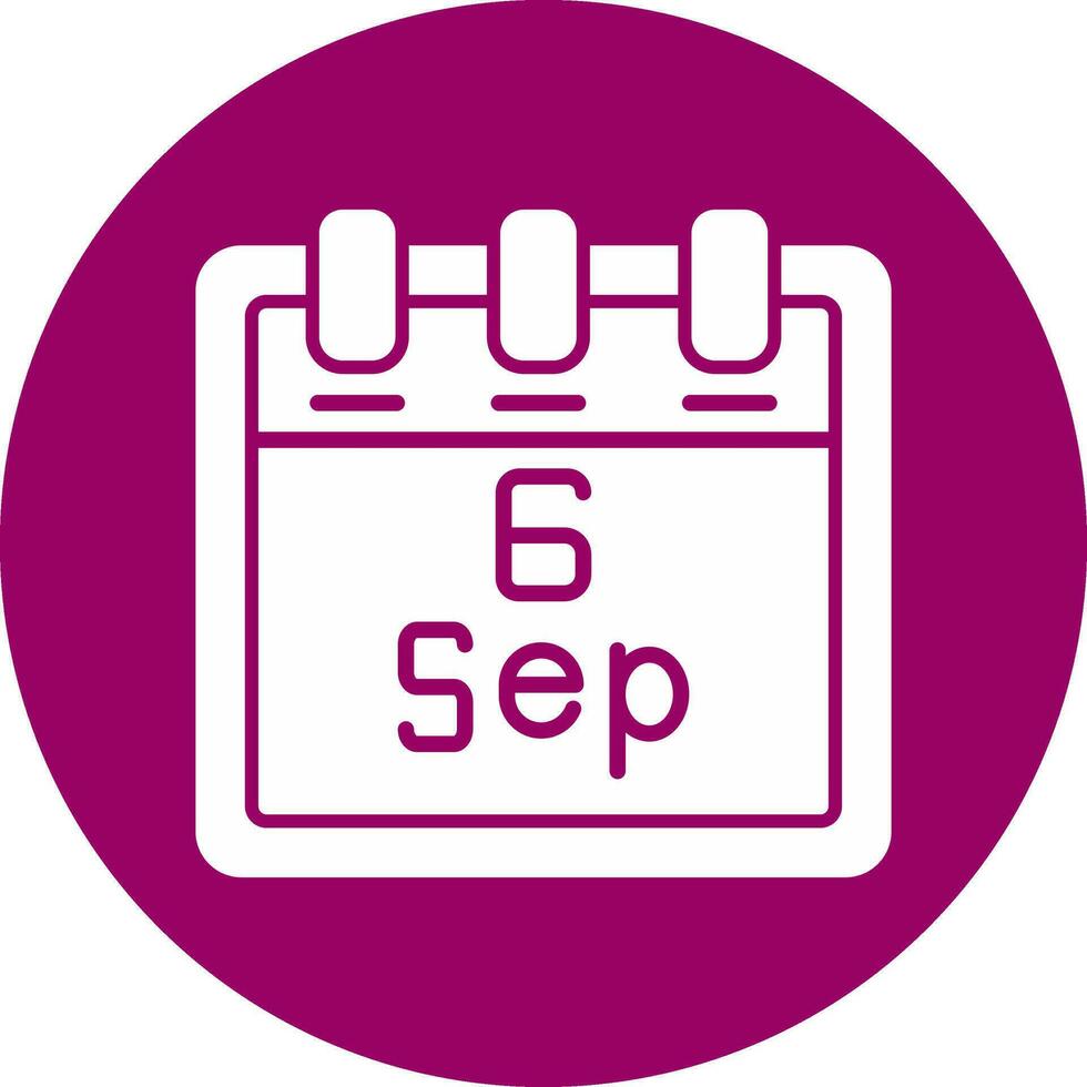 September 6 Vector Icon