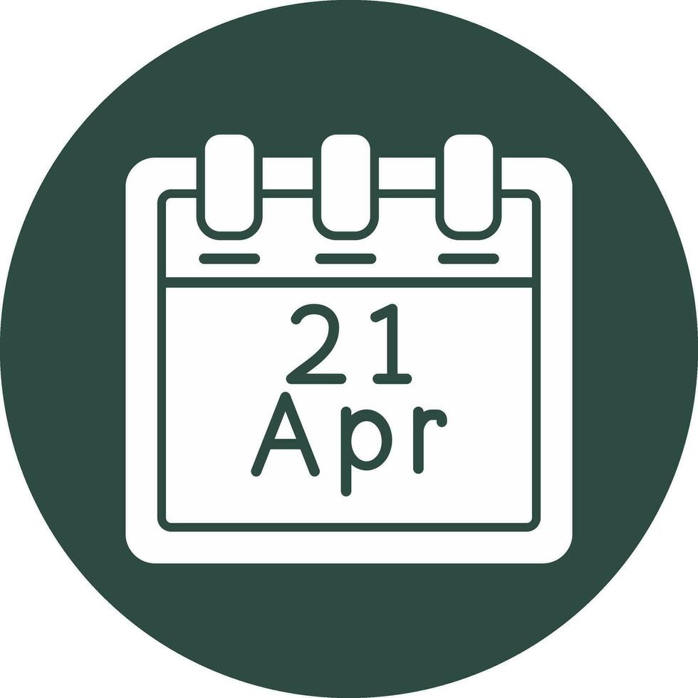 April  21 Vector Icon