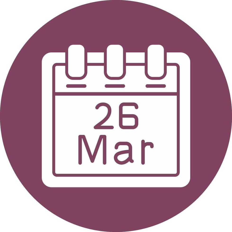 March 26 Vector Icon