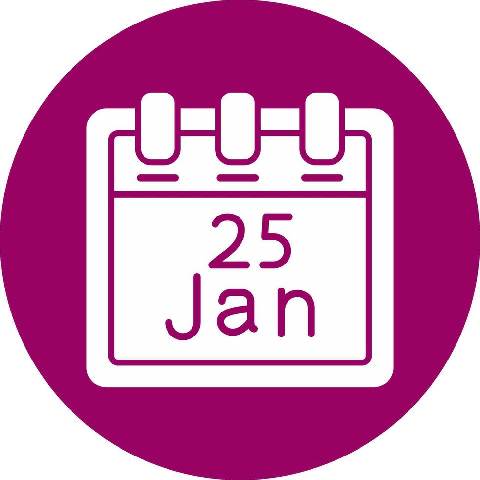 January 25 Vector Icon