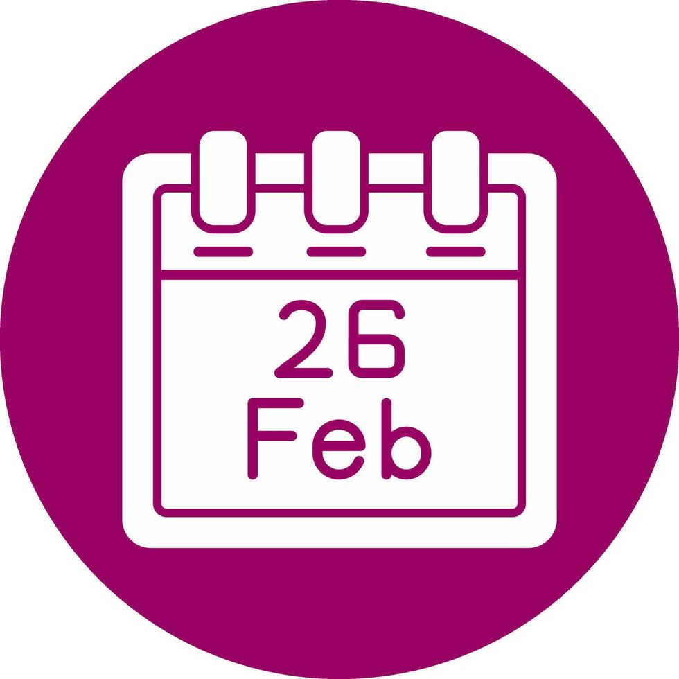 February 26 Vector Icon