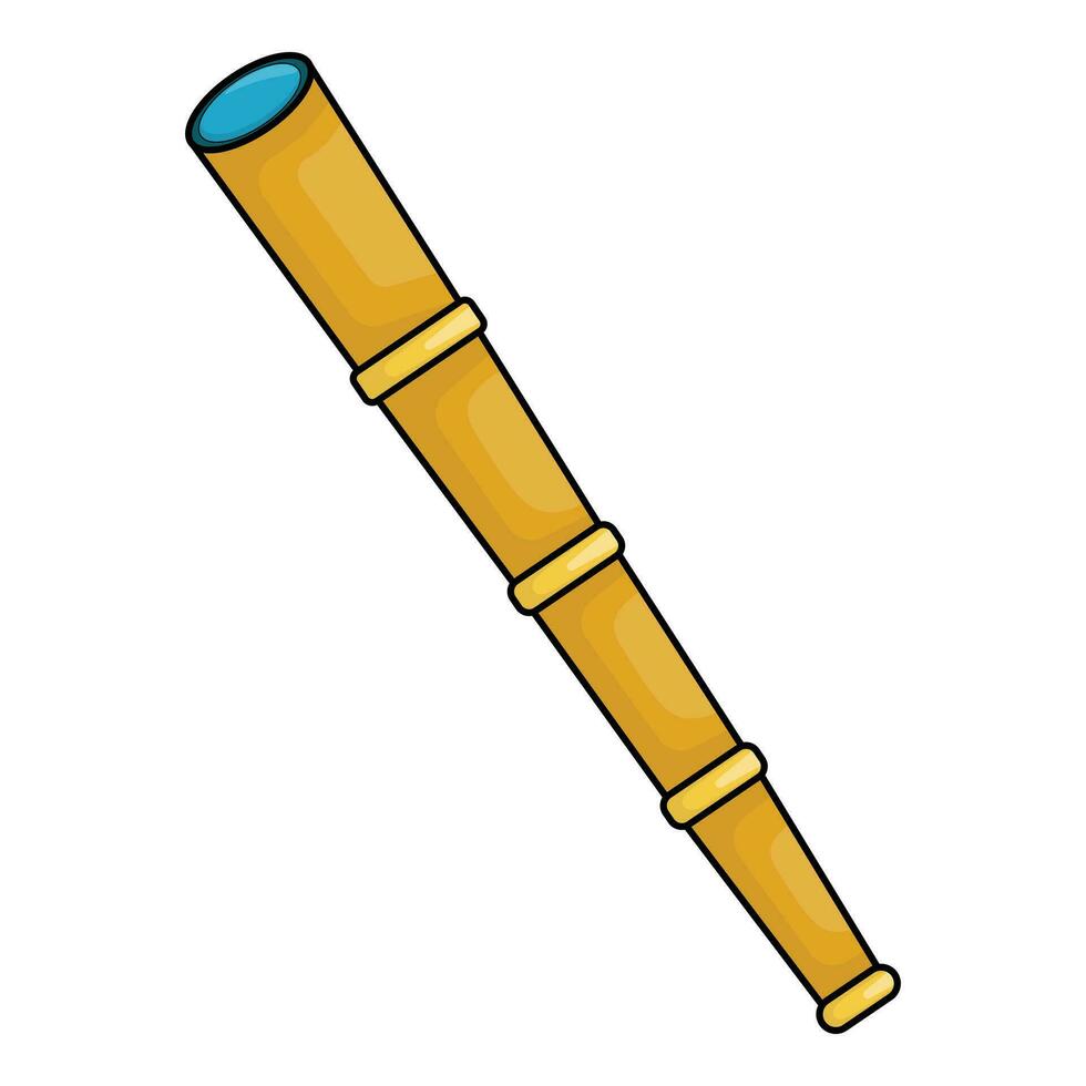 telescope isolated illustration on white background in cartoon style vector image