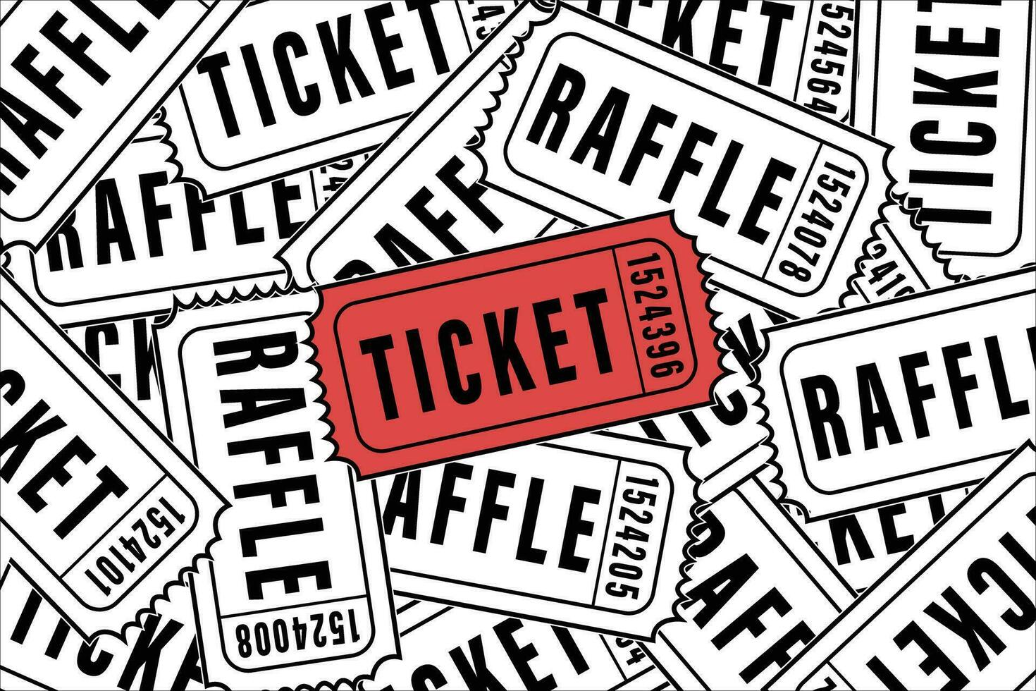 Raffle ticket vectors