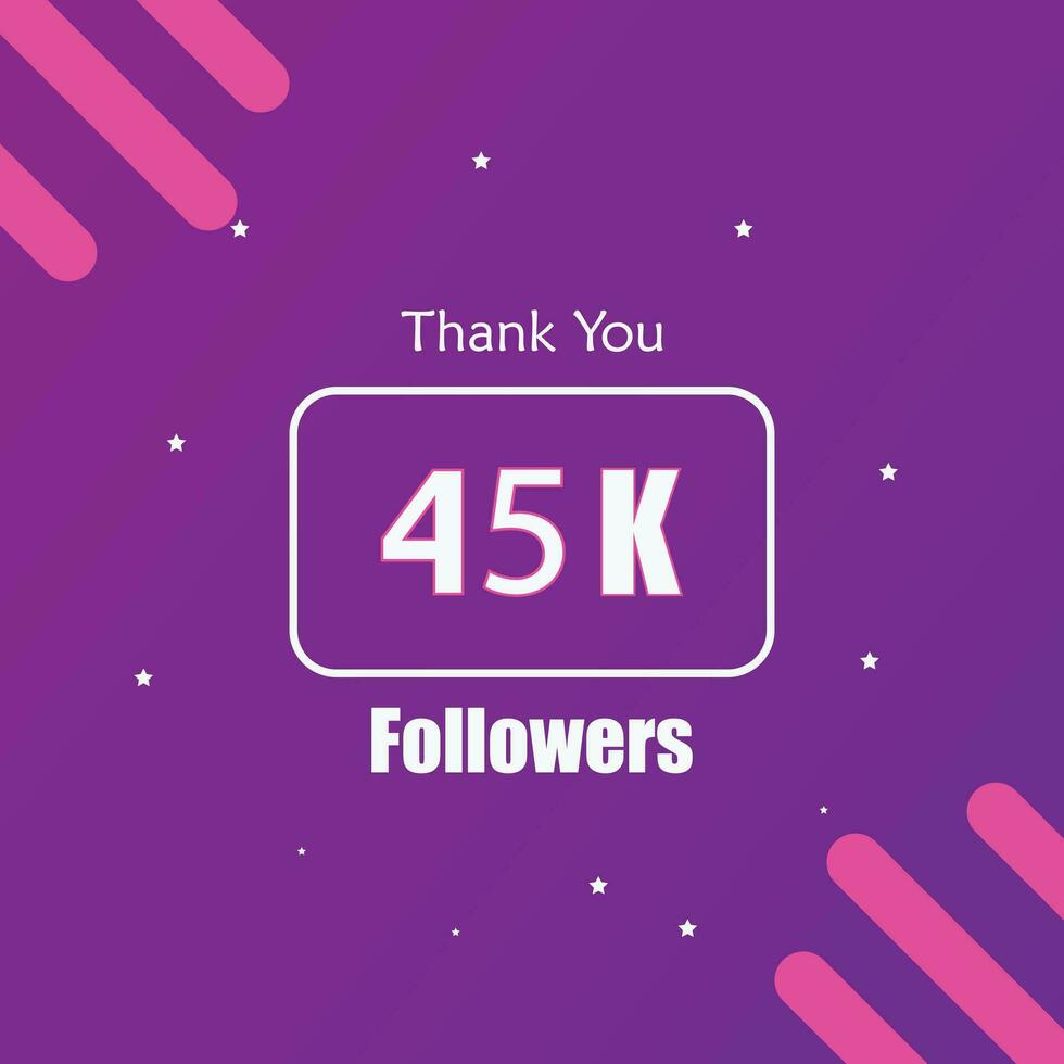 Thank you for 45k followers vector design.eps